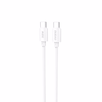 Dudao L4C USB-C / USB-C 30W kabelis 1.2m - balts