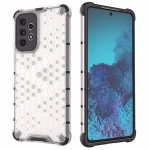 Honeycomb viedtālruņa apvalks bruņu apvalks ar gēla rāmi Samsung Galaxy A73 caurspīdīgs
