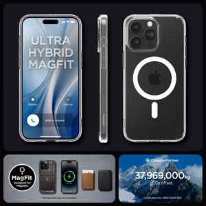 Spigen Ultra Hybrid Mag viedtālruņa apvalks ar MagSafe iPhone 15 Pro - balts