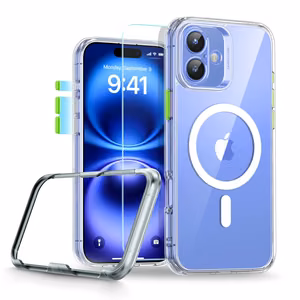 ESR Classic Pro Komplekts Halolock Magnētiskais viedtālruņa apvalks iPhone 16 - Caurspīdīgs