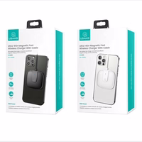 USAMS Bezvadu lādētājs US-CD153 magnetic 15W iPhone 12 series balts CD153DZ02