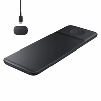 Samsung Trio EP-P6300TBEGEU 3in1 indukcijas lādētājs tālrunim / Galaxy Watch / Buds – melns + tīkla lādētājs + kabelis