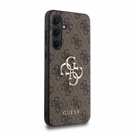 Guess 4G Big Metal Logo viedtālruņa apvalks Samsung Galaxy A35 - brūns