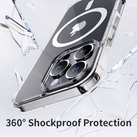 Rock Crystal Series Magnētiskais viedtālruņa apvalks Iphone 16 Plus caurspīdīgs