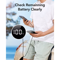 VEGER portatīvais lādētājs 25000 mAh ar iebūvētiem kabeļiem Type C / Lightning PD 130W TCE130 (W2503) melna