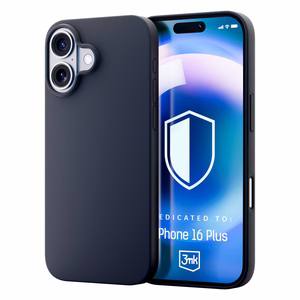 3mk Hardy Silicone MagCase viedtālruņa apvalks iPhone 16 Plus - pelēks