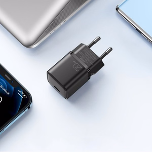 Joyroom ātrs sienas lādētājs USB Type C 20W Power Delivery Quick Charge 3.0 AFC melns (L-P202)