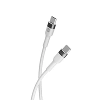 Forever Elastīgais kabelis USB-C - USB-C 2,0 m 100W balts