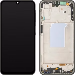 LCD ekrāns Samsung A266 A26 5G ar skārienjūtīgu ekrānu un rāmi melns OLED (īstā izmēra)