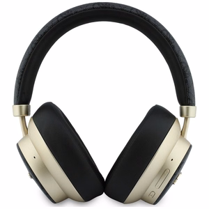 Bezvadu austiņas Guess ENC 4G Gold Script Metal, melnas