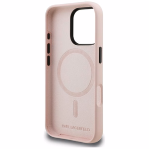Karl Lagerfeld Silikona Karl Sketch MagSafe Maciņš for iPhone 16 Pro - rozā