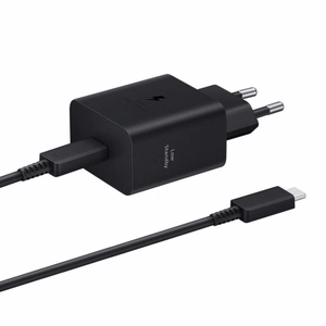 Lādētājs Samsung EP-T4511 melns 45W (ar iepakojumu) + Type-C 180cm kabelis (100% oriģināls)