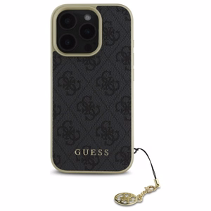 Guess 4G Charms Kolekcijas viedtālruņa apvalks iPhone 16 Pro Max - melns