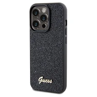 Guess Disco Metal Script viedtālruņa apvalks iPhone 14 Pro Max – melns
