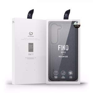 Dux Ducis Fino viedtālruņa apvalks Samsung Galaxy S23+ ar silikona rāmi pelēks
