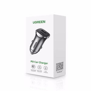 Auto lādētājs Ugreen CD130 USB-C/USB-A 30W pelēks