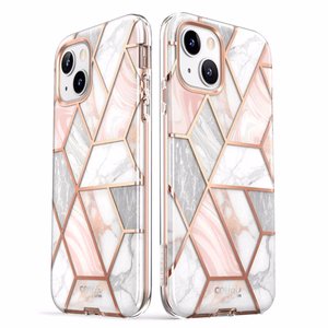 Supcase Cosmo viedtālruņa apvalks iPhone 14 Plus - rozā marmora krāsa