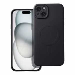 Silicone Mag Cover maciņš (MagSafe) iPhone 15 Plus, melns