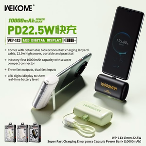 Внешний аккумулятор WK Design "WP-113" чёрный 10000mAh (22.5W)