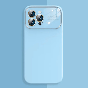 Mīksts silikona objektīva apvalks Iphone 15 Pro Max - gaiši zila