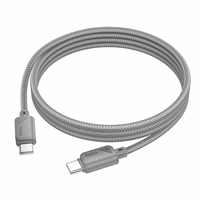 Kabelis USB-C uz USB-C Hoco 3A 60W 1 m X113 pelēks