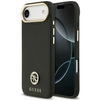 Guess Graudains Strass Logotips Magnētiskais viedtālruņa apvalks iPhone Air - melns