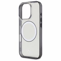 Mercedes MagSafe korpuss ar izdrukātu logotipu viedtālrunim iPhone 16 Pro - skaidrs (m)