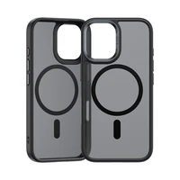 Benks Magnētiskais Mist apvalks ar metāla rāmi iPhone 16 pelēks