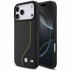 BMW M Carbon Line & Logo MagSafe Case for iPhone 17 Pro Max - Yellow