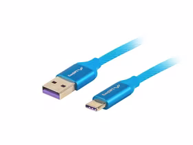 Lanberg CA-USBO-21CU-0010-BL USB kabelis USB 2.0 1 m USB A USB C zils