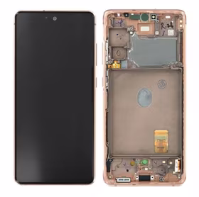 LCD screen Samsung G780/G781 S20 FE ar touch screen un frame Cloud Oranžs original (service pack)