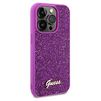 Guess Disco Metal Script viedtālruņa apvalks iPhone 14 Pro Max – fuksijas