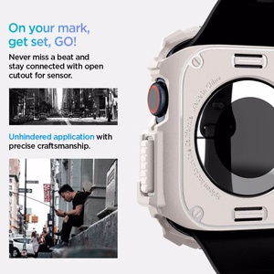 Maciņš SPIGEN RUGGED ARMOR APPLE WATCH 10 (46 MM) bēšs