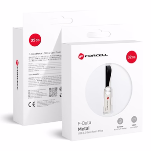 FORCELL F-DATA USB zibatmiņa Metal 32GB USB3.2 Gen 1 (USB A) sudrabaina
