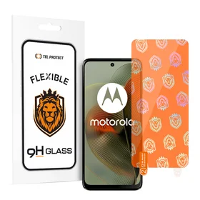 Tel Protect Labākais Elastīgais Hibrīda Rūdītais Stikls MOTOROLA MOTO G45 5G