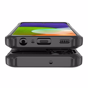 Viedtālruņa apvalks Samsung Galaxy A22 4G hibridais izturīgais vāks sudrabains