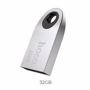 Флешка 32ГБ USB 2.0 (USB A) Hoco mini UD9 серебряная