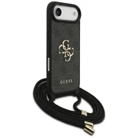 Guess 4G Big Logo Cord Stap soma pāri plecam viedtālrunim iPhone Air - melns