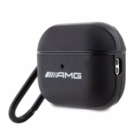 AMG AMAP2SLWK AirPods Pro 2 (2022/2023) apvalks melns/melns Ādas balts logotips