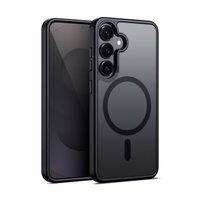 Crong Hybrid Matte Magnetic - MagSafe maciņš Samsung Galaxy S25 (melns)