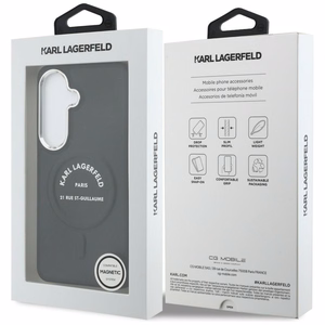 Karl Lagerfeld Embossed Ring RSG Logo MagSafe maciņš Samsung Galaxy S26+ melns