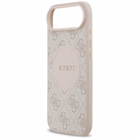 Guess 4G Circle Classic Logo Magnētiskais viedtālruņa apvalks iPhone Air - rozā