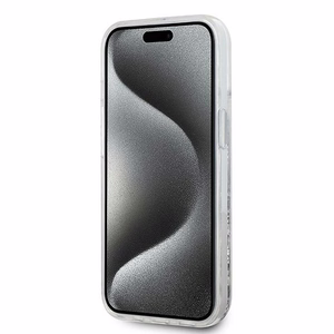 Karl Lagerfeld Šķidrais spīdums Choupette Head Magnētiskais viedtālruņa apvalks iPhone 15 Plus / 14 Plus – caurspīdīgs