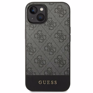 Guess 4G Stripe Collection maciņš iPhone 14 / 15 Plus pelēks