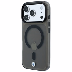 BMW Sign Frosted IML & MetalL Logo MagSafe maciņš modelim iPhone 17 Pro Max / 18 Pro Max – melns