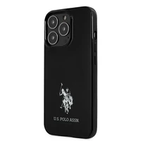 US Polo USHCP13LUMHK iPhone 13 Pro / 13 6.1" melns/melns cietais apvalks Horses Logo