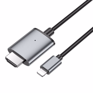 Kabelis Hoco UA27 Lightning uz HDMI 2,0 m pelēks