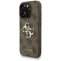 Guess 4G Strap 4G Classic Logo viedtālruņa apvalks iPhone 16 Pro - brūna