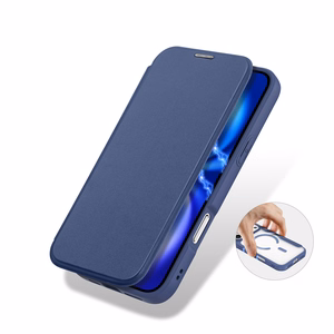 Чехол Dux Ducis Skin X Pro для iPhone 17 Pro Max с кошельком, совместимый с MagSafe - синий