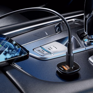 Acefast automašīnas lādētājs 38W USB Type C / USB, PPS, Power Delivery, Quick Charge 3.0, AFC, FCP melns (B1 melns)
